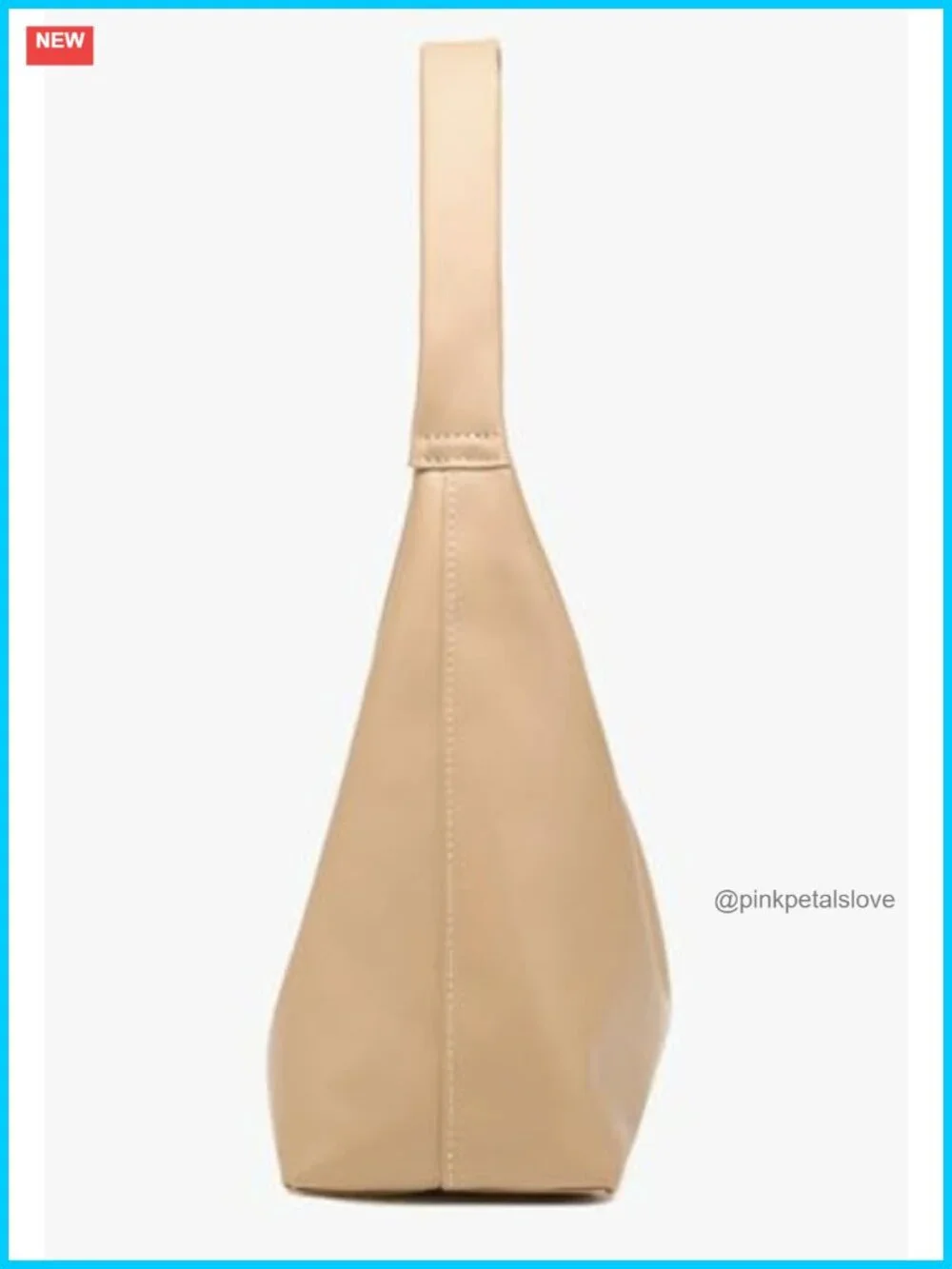 PU Leather Crescent Shoulder Bag Slouchy Hobo Tote Crossbody Purse
